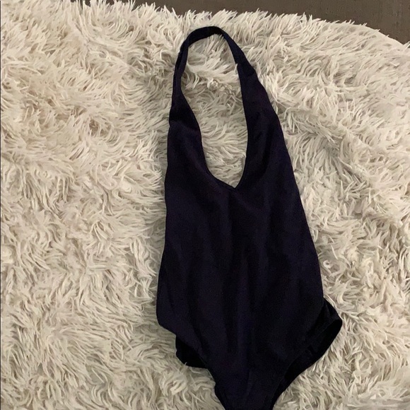 American Apparel Tops - Backless navy blue bodysuit